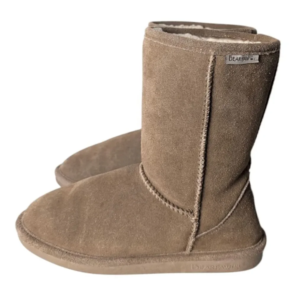 BEARPAW Elle Short Water Resistant Winter Boot Size 8